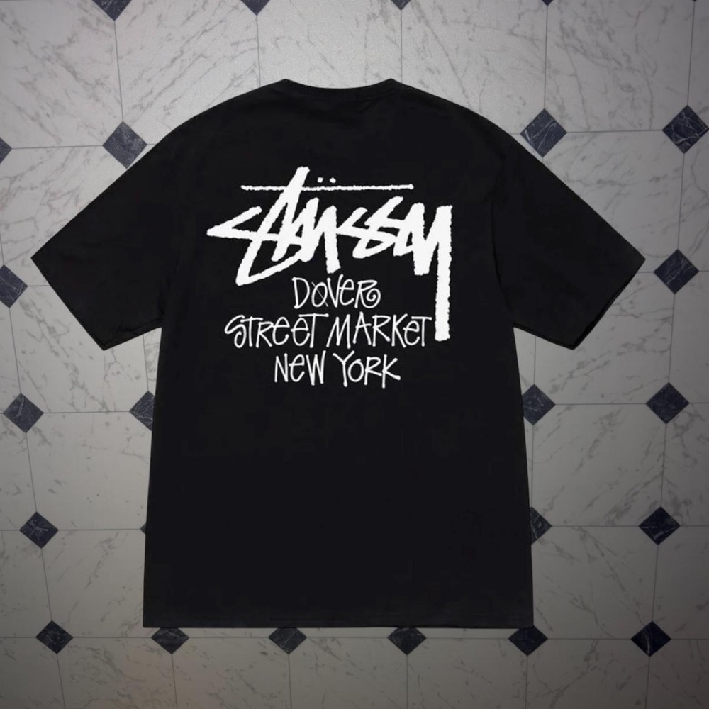 Stussy x Dover Street Market NY Black Tee Size L